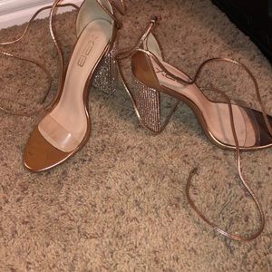 rose gold formal heels